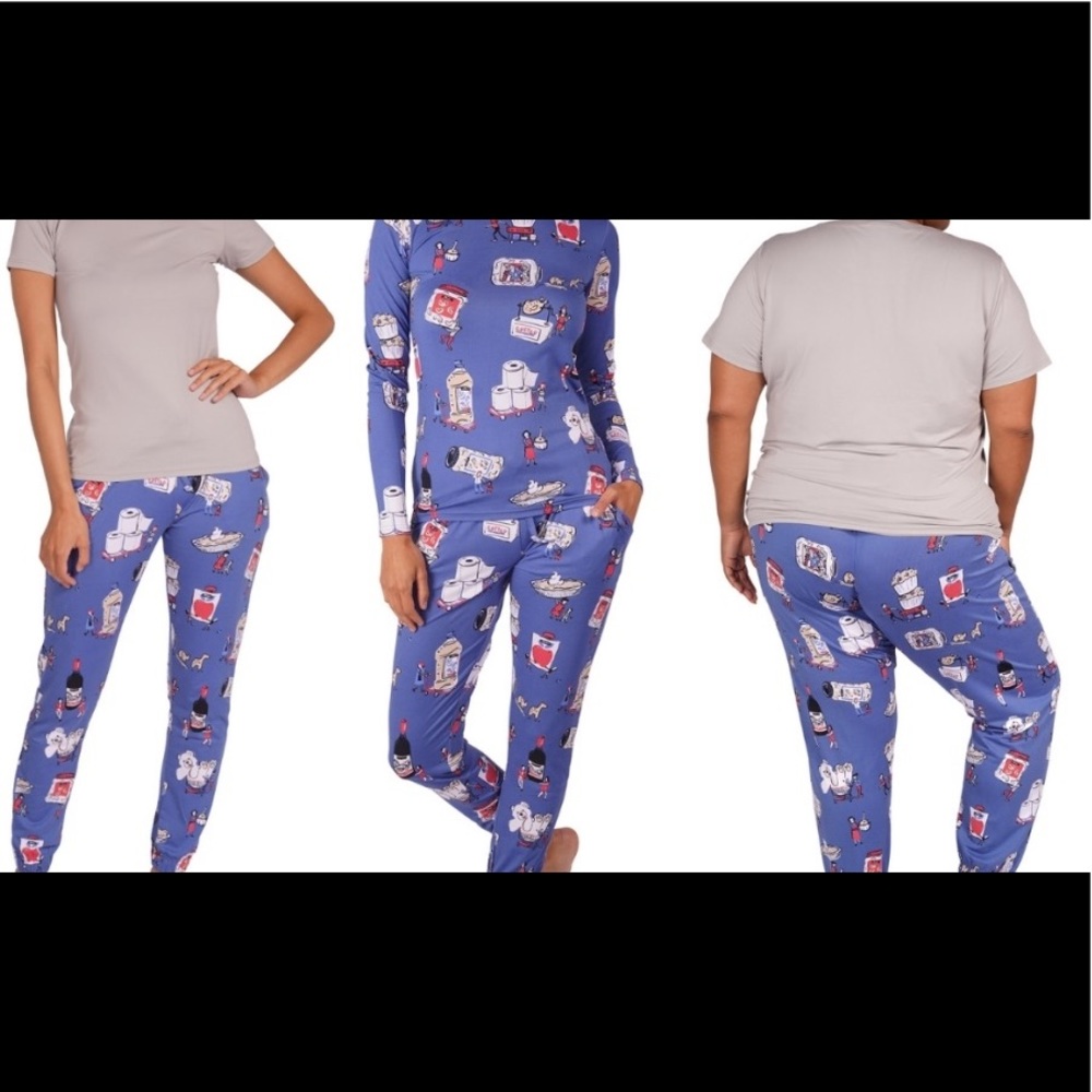 Costco Theme Munki Munki Pajamas 3 Pieces NWT new Kawaii Cute Limited Medium M